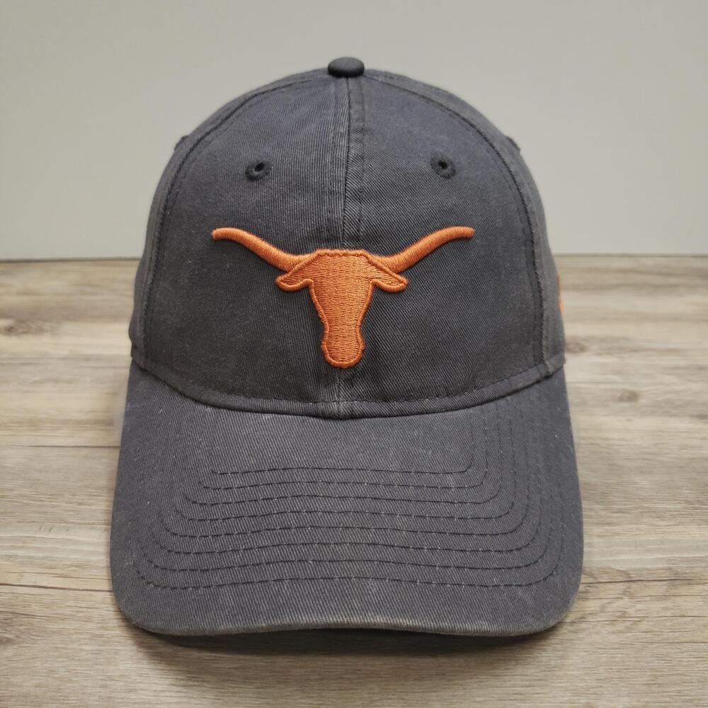 Texas Longhorns Hat Cap Strap Back Womens One Size Gray NCAA Football New Era